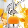 Manuell juice squeezer rostfritt stål handpress juicer tungt citrus för citronorange granatäpple lime 240113