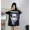 Hochwertiges Hell Star Washed und Distressed Kurzarm-T-Shirt für den Sommer Lässiges, lockeres Fashion-Label-Halbarm-Männer-Hip-Hop-T-Shirt HellStar-Shirt WZCN