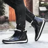 Stiefel Winter Mann Wildleder Leder Männer Knöchel Schnee Runde Zehe mit Fell Warme Schuhe Slip On Schuhe Große Größe 48