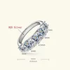 18k Plated 36CT All Rings for Women 5 Stones Sparkling Diamond Wedding Band S925 Sterling Silver Jewelry GRA 240113