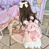 Sacs Mikko Anime poupée sac à dos mouton en peluche mignon petit Animal Latte sac à dos chat lapin Figure Kawaii stylo boîte écoliers cadeaux