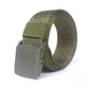 Customized sales of black nylon men's outdoor breathable canvas webbing plastic buckle spot customized length belt