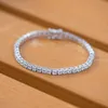 Designer New Light Luxury Niche Delicate Ins Wind Bracelet Female Full Diamond S925 Sterling Silver Advanced Sense Tennis Chain