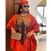 Etnische Kleding Afrikaanse Jurken Voor Vrouwen 2024 Plus Size Kleding Outfits Elegante Moslim Abaya Dubai Kaftan Satijnen Maxi Jurk Boubou Gewaad