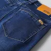 Baumwolle Herren Jeans Denim Hosen Marke Klassische Kleidung Overalls Gerade Hosen für Männer Schwarz Übergröße Große Größe 35 40 42 44 240113