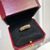 Designer klinknagel nagelringen voor dames heren roestvrij staal modetrend merk gestreepte ring paar goud verguld nieuwe stijl vakantie sieraden cadeau