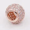 Loose Gemstones Original Rose Pave Sparkling Ball With Full Crystal Beads Fit 925 Sterling Silver Bead Charm Bracelet Diy Jewelry