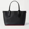 24SS Casual Tote Women väskor Cabata Mini Tote Bag Grained Calf Leather Spiked Texturaly-Leather Tote Evening Bag Hand Väskor