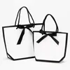5Pcs Portable White Tote Gifts Bags with Handle Birthday Wedding Party Flower Packaging Wrapping Favors Goodie 240113