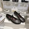2024 new spring and Summer Black Suede Ballet Mary Jane Single Granny Shoes