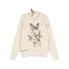 Suéter feminino japonês doce borboleta impressão puxar femme solto harajuku malha 2024 pullovers inverno y2k estética feminina vintage
