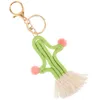 Sleutelhangers Cactus Sleutelhanger Fob Voor Esthetische Tas Hanger Vintage Haak Sluiting Kettingen Legering Kwastje