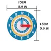 Reloj de aprendizaje Montessori, reloj de madera, calendario para niños, juguetes para niños, juego de tiempo de 5,9 pulgadas, juguetes educativos para niños 240113