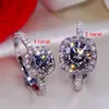 Aeteey Diamond Square Ring D Color 1ct 2CT Real 925 Srebrny dla kobiet Wedding Fine Jewelry RI018 240113