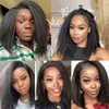 8 pouces Afro crépus cheveux raides moelleux Yaki sans colle rouge longueur d'épaule pour les femmes africaines fête quotidienne Cosplay 240113