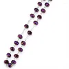 Ожерелья с подвесками фиолетового цвета, винтажное ожерелье с крестом Марии, стеклянные хрустальные бусины, католические четки, молитвенные бусины, религиозные украшения