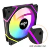 AIGO AM12PRO RGB Fan Ventoinha PC 120mm Bilgisayar Kılıfı Su Soğutucu 4PIN PWM CPU Soğutma Fanları 3PIN5V Argb 12cm Ventilador 240113