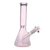 Heady Glass Bongs Hookah/10インチガラス水ギャンピンクビーカーウォーターパイプ