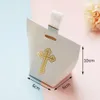 Elegant White Candy Boxes with Gold Foil Cross | Pack of 10 Perfect for Celebratory Events Weddings Baby Showers and More 240113