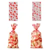 50Pcs Valentine Love Heart Clear Plastic Candy Bags Cookie Treat for Wedding Birthday Party Favors Gifts Goodies Bag 240113