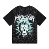 Camiseta Hellstar Camisetas de diseñador Camiseta gráfica Ropa Ropa Hipster Lavado Graffiti callejero Letras Estampado de lámina Vintage Camiseta suelta de hip-hop para mujer y2k VLT3