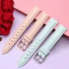 Watch Bands Soft Belt Band Accessories For Ladies Men Student 8mm 12mm 14mm 16mm 18mm 20mm Genuine Leather Strap With Tool