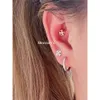 Designer Earrings for Women CH Chromes Cross Jewerlry Inlaid Diamond Ear Bone Nail Super Shiny Screw Cochlear Exquisite Simple Earring Heart Ring Girl Eardrop 281E