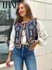 TRAF FANS 2023 Woman Fashion Slim Floral Embroidery Vest For Women V Neck Sleeveless Outwear Female Casual Short Crop Top 240113