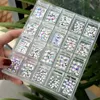 Glass Crystal Nail Art ABRed s 400480pcs 3D Sequin Decoration With 1 Picker Kits 240113