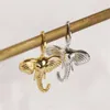 Dingle örhängen silver/18k guldfärg för kvinnor elefant örhänge hoop brincos femme pendientes mujer trendy smycken tillbehör