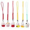 Keychains 6 st mässing Bell Plush Keychain Bag Accessories Söta kawaii -ornament