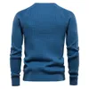 AIOPESON 100% coton hommes chandails couleur unie Oneck haute qualité maille pulls mâle hiver automne basique pour 240113