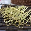 Forks 50 pcs descartável bambu gravata atada espetos torcidos extremidades cocktail picaretas garfo varas buffet cupcake topper