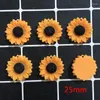 Charms 10pcs 25mm Yellow Flower Resin Cartoon Sunflower Earring Keychain Pendant Diy Jewelry Make