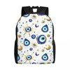 Sac à dos Nazar turc oeil circulaire ornement voyage école ordinateur Bookbag amulette Boho Hamsa collège étudiant sac à dos sacs