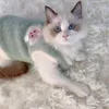 Kostiumy kota Pluszowe pet z rękawem zimowe ubrania urocze wzór zwierząt zagęszczony ciepłe kamizelki haft pies ubrania kociak
