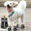 Winter Pet Dog Rain Shoes Waterproof Warm Snow Boots Small Dogs Leather Non Slip WearResistant For ChiHuaHua York Puppy 240113