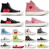 Commes Des Garcons X 1970s 70 All Star Multi-Heart Canvas Дизайнерская обувь Женские мужские туфли Taylors Высокие винтажные кроссовки на низкой плоской подошве Оригинальные настольные кроссовки