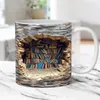 Mugs 3D Bookhelf Mug Gifts för bokälskare 11 oz keramiska kaffekoppar Julfödelsedag