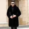 cappotto termico invernale moda imitazione pelliccia cappotto di pelliccia da uomo lungo cappotto termico in pelliccia di visone giacca di grandi dimensioni 240113