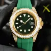 Designer Diamond Watch Mens Automatic Mechanical Watches 40mm Business Wristwatch High-End gummi armband Montre de Luxe