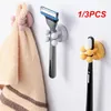 Kitchen Storage 1/3PCS Ins Silicon Razor Holder Self Adhesive Toothbrush Key Towel Hanger Hook Bathroom Wall Organizer Rack Gadget