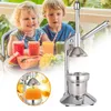 Manuell juice squeezer rostfritt stål handpress juicer tungt citrus för citronorange granatäpple lime 240113