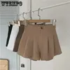 Short plissé surdimensionné d'été, taille haute, pantalon Aline à jambes larges, décontracté, goutte 240113