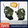 2PCS Children's Watch In Long 7-14 Fashion Walkie Talkie Range Kids Watch Radio Two-Way Transceiver Family Education Toy Watches 240113