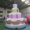 free ship outdoor activities advertising 5mH (16.5ft) With blower tall giant inflatable cake model air inflated bounce birthday cakes balloon for parties with blower