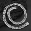 Hip Hoped Out VVS Moissanite Diamond Cuban Link Chain 925 Sterling Silver Miami Cuban Link Chain 12mm Moissaite Cuban Chain for Menjewelry Designer