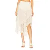 Skirts Women S Chic High-Low Tulle Skirt Stylish Solid Color Ruffled A-Line Tutu With Sheer Asymmetrical Hem