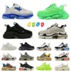 2024 top quality triple s casual designer shoes platform sneakers tracks black white gery red pink blue royal neon green beige women mens Loafers trainers tennis