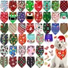 Paquet de 30 bandanas pour chiens de Noël Automne Thanksgiving Animaux Écharpe Triangle Bavoirs Halloween Bandanas pour animaux de compagnie pour petits, moyens et grands chiens 240113